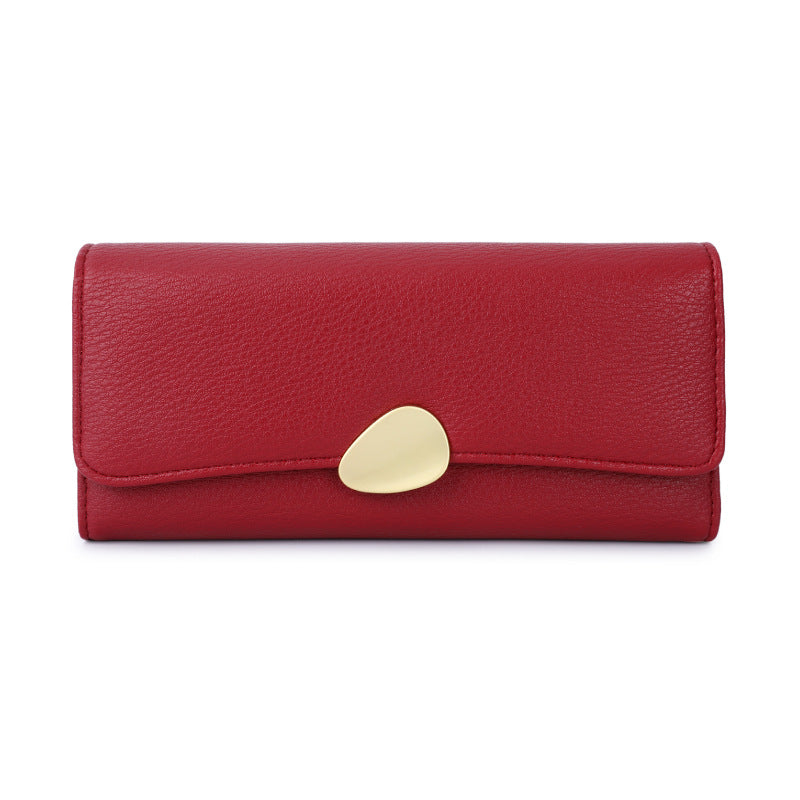 Pebbled Trifold Multifunctional Women's Wallet
