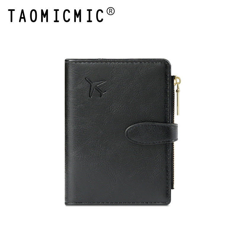 Multifunctional Men's and Women's Passport Holder with Zipper