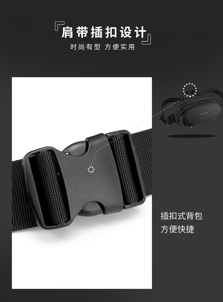 Mens Waterproof Waist Bag | Korean Style Crossbody Chest Bag for Travel & Outdoor