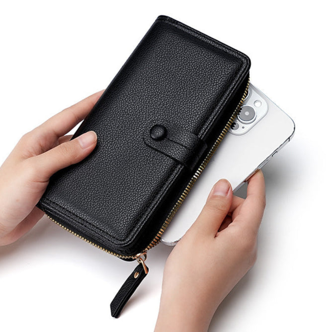 Multi Chambered Women's Long Buckle Wallet