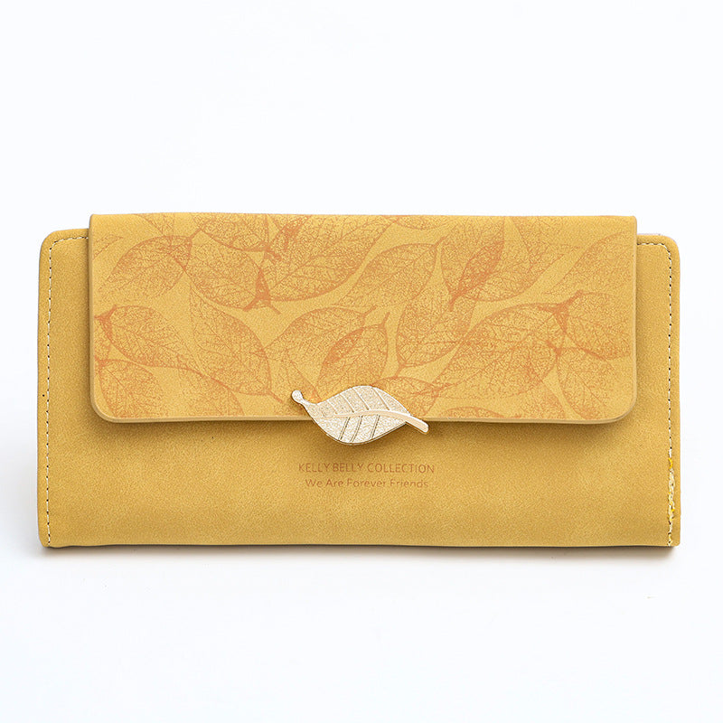 Frosted Leaf Retro Women's Clutch Wallet