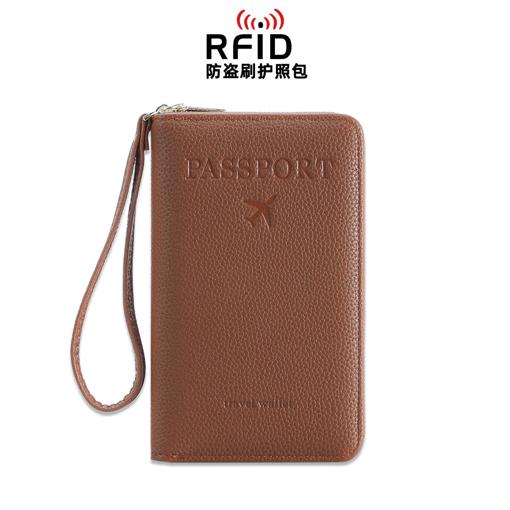 High Quality Multifunctional Passport Protective wallet with Zipper