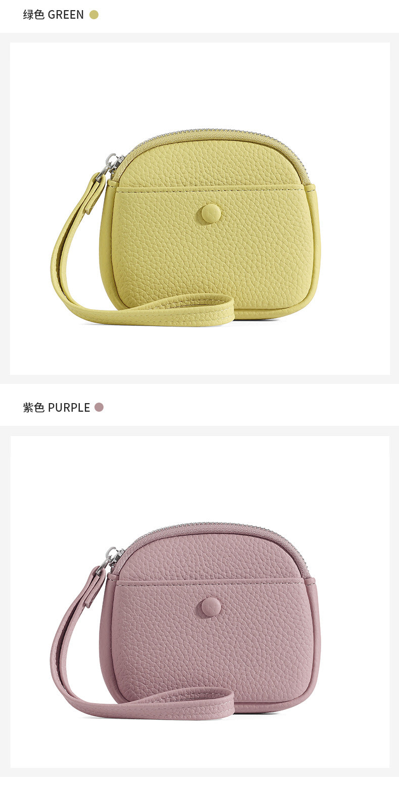 Women's Minimalist Card Holder Wristlet Wallet Mini Zip Coin Purse & Card Organizer
