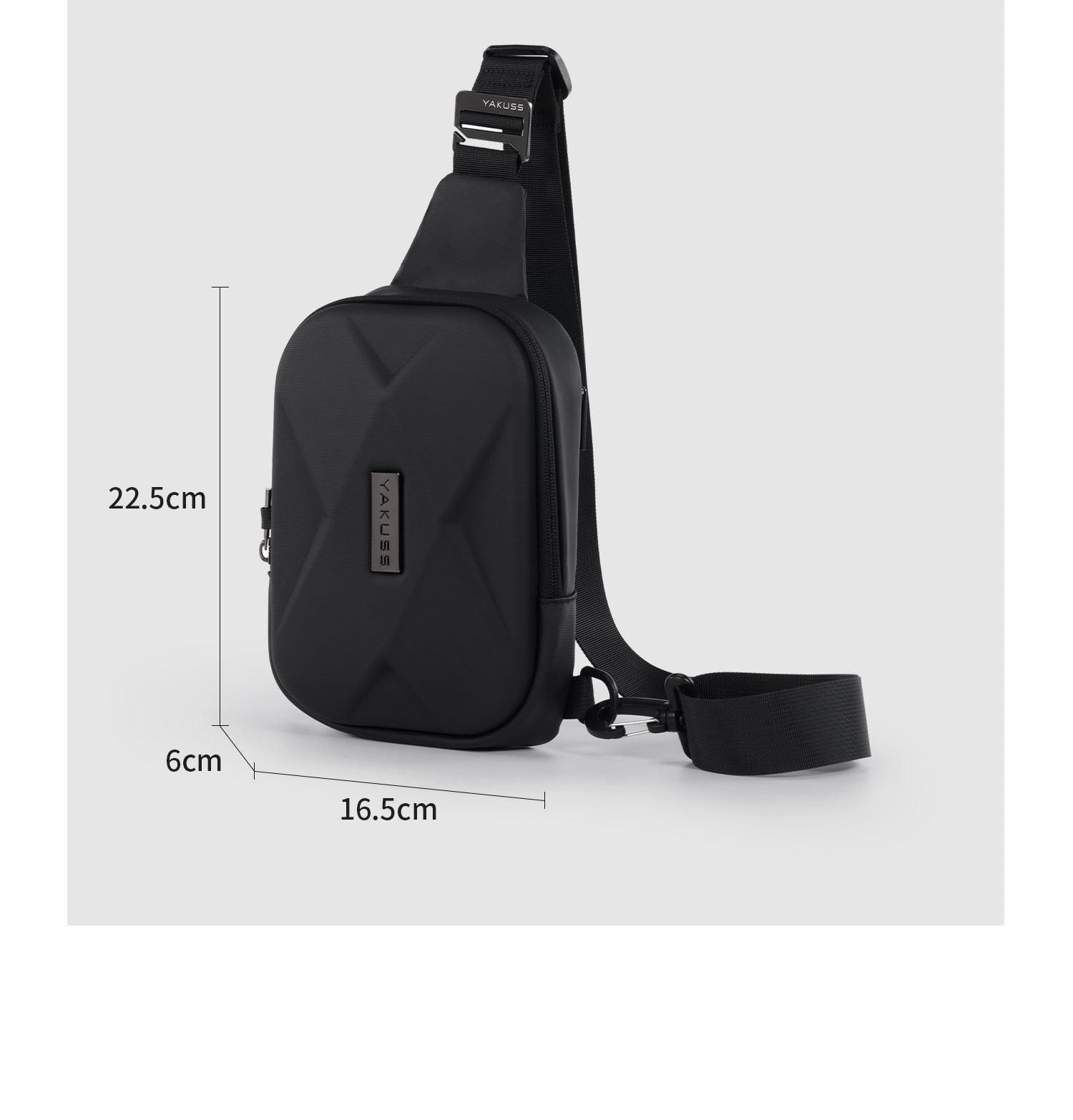 Mens Urban Waterproof Hard Shell Sling Bag | Everyday Travel Crossbody Chest Bag