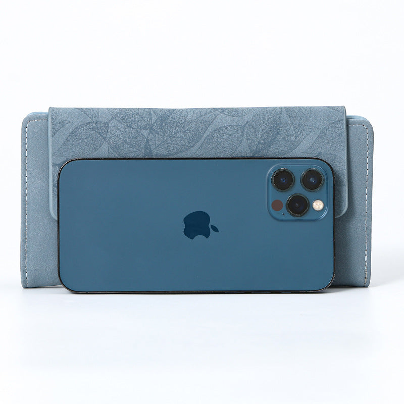Frosted Leaf Retro Women's Clutch Wallet