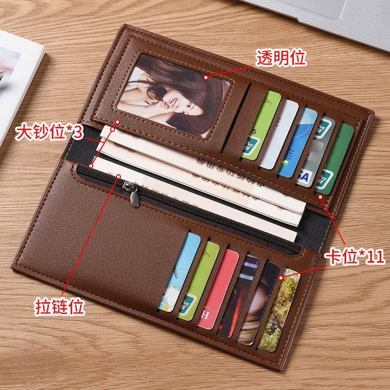 Multi-function Long and Large Capacity Men's Business Wallet