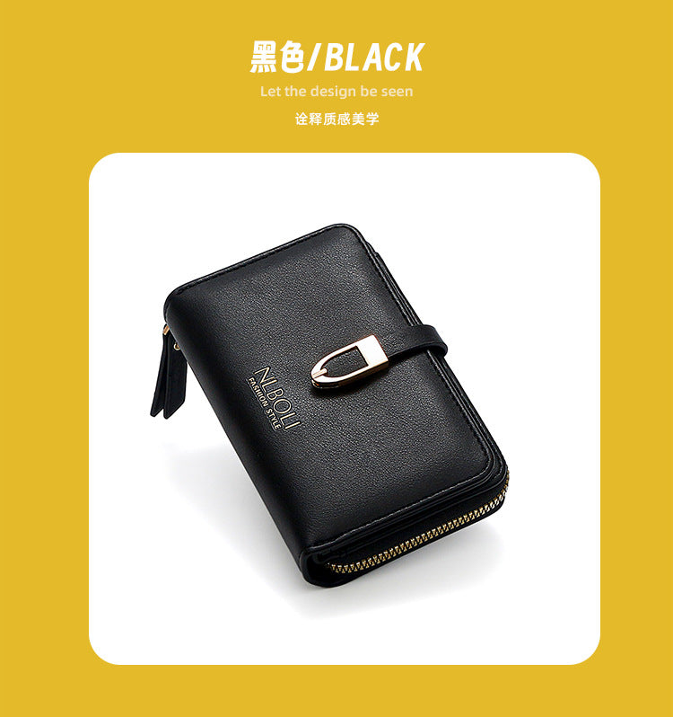 Large Capacity Daily Use High Quality Women's Zipper Wallet