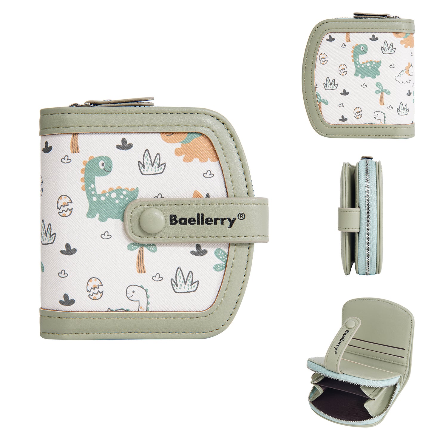 Cute Printed Compact Girls Zipper Wallet