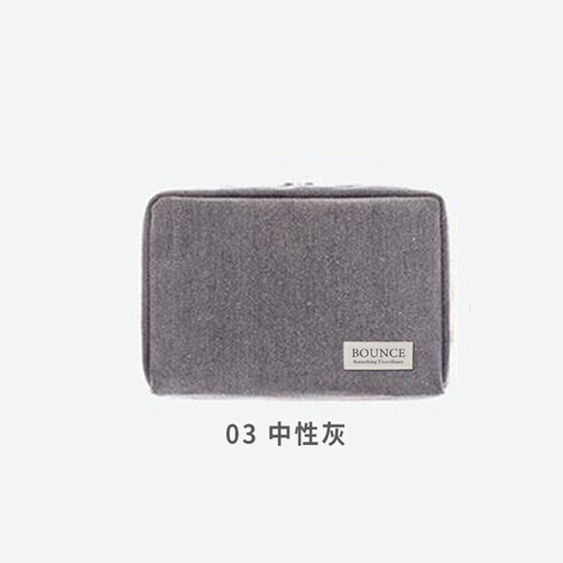 Korean Style Waterproof Thick Nylon Cloth Stationery Bag