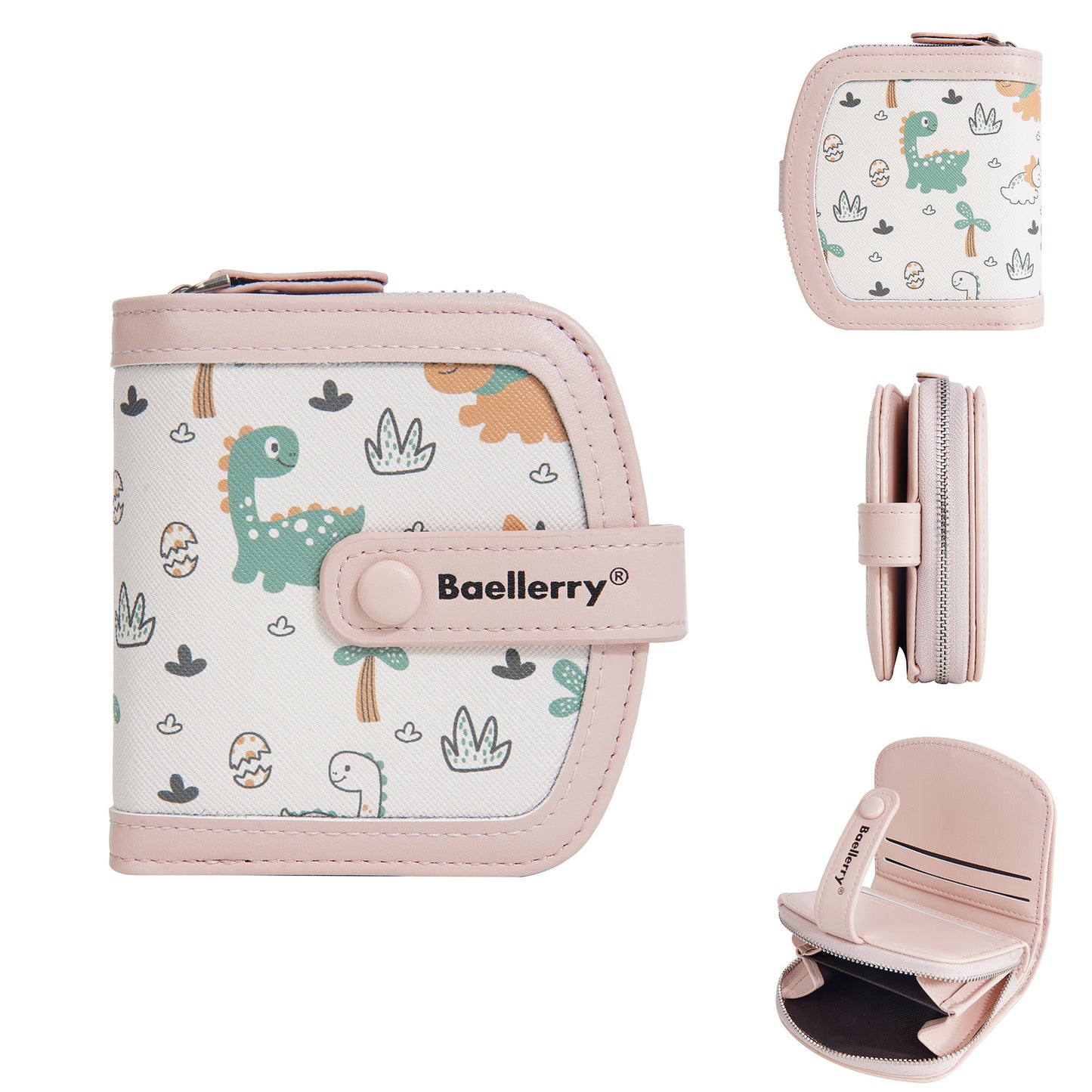 Cute Printed Compact Girls Zipper Wallet