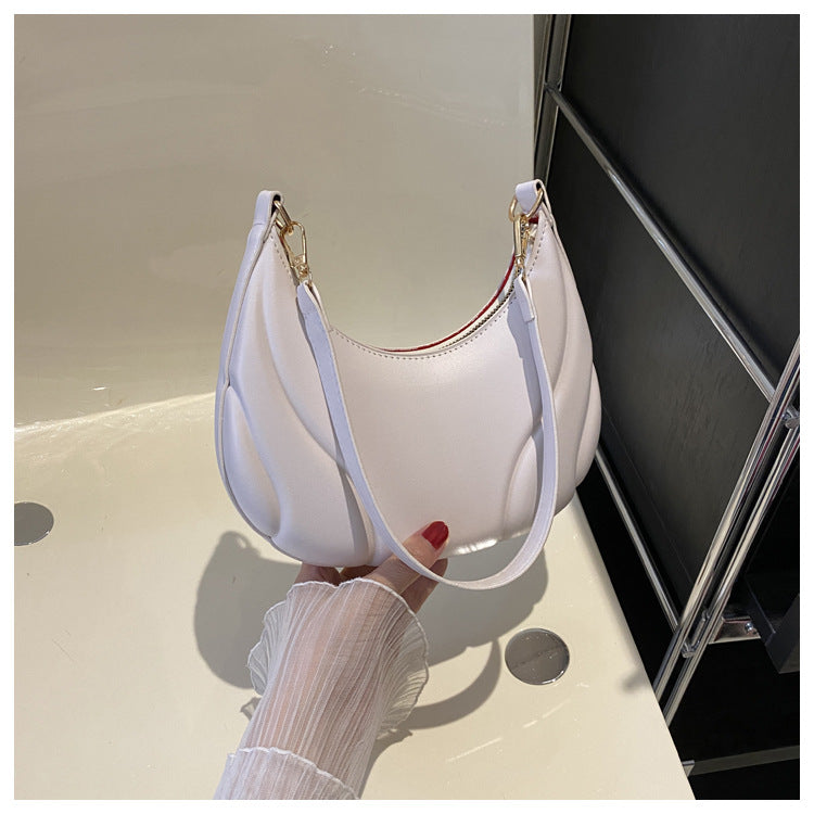 Dumpling Shoulder Bag for Women Minimalist PU Leather Underarm Handbag