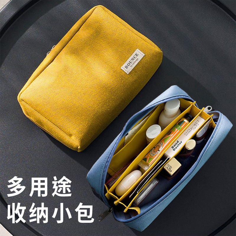 Korean Style Waterproof Thick Nylon Cloth Stationery Bag