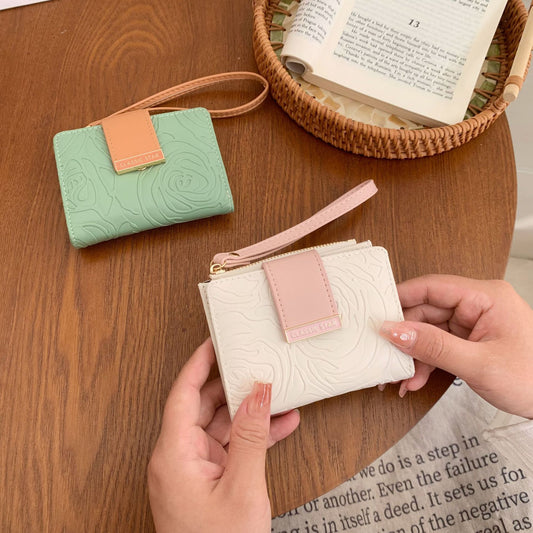 High-quality short zipper wallet for women