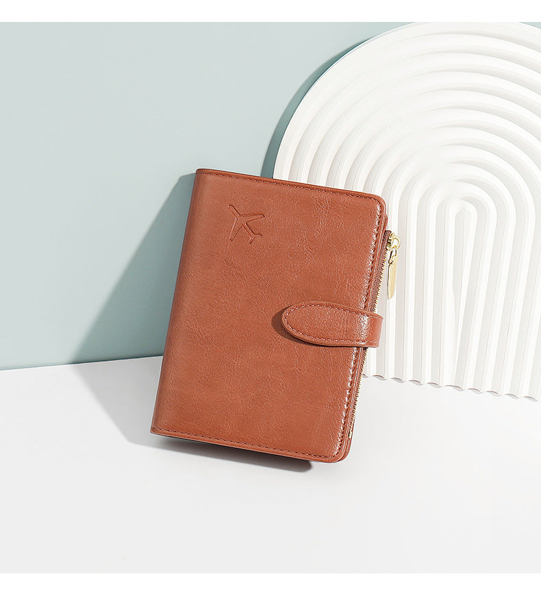 Multifunctional Men's and Women's Passport Holder with Zipper