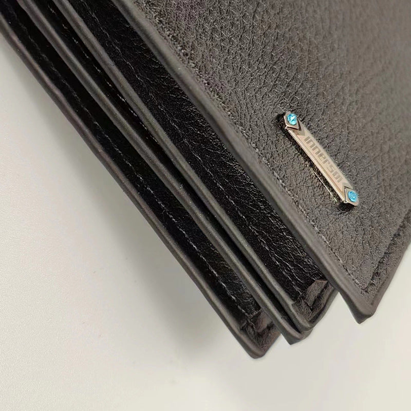 Men's thin vertical multi-card holder wallet