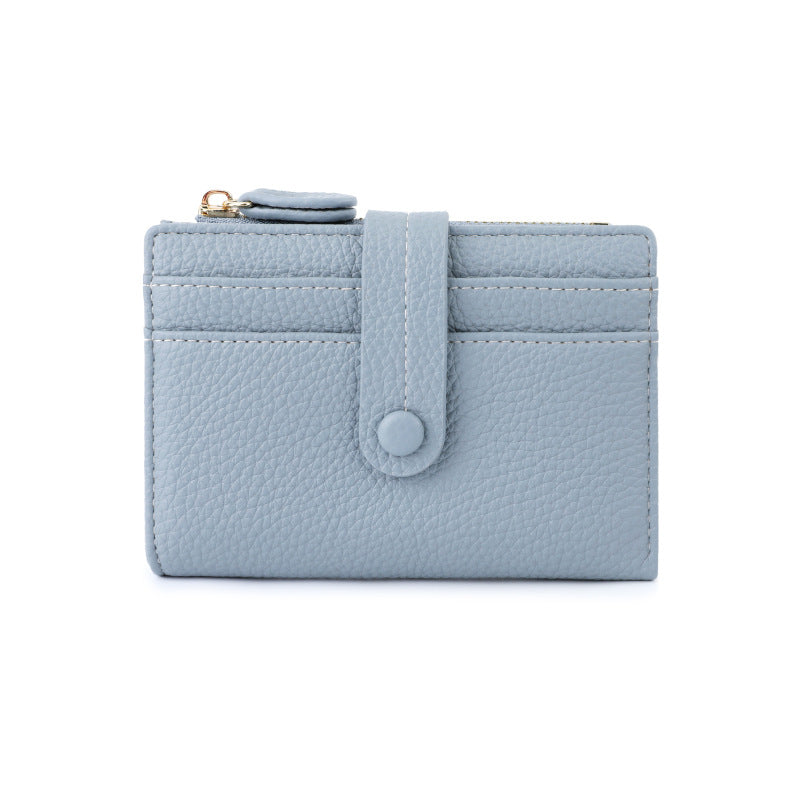 RFID Protected Lychee Pattern Clutch Wallet for Girls