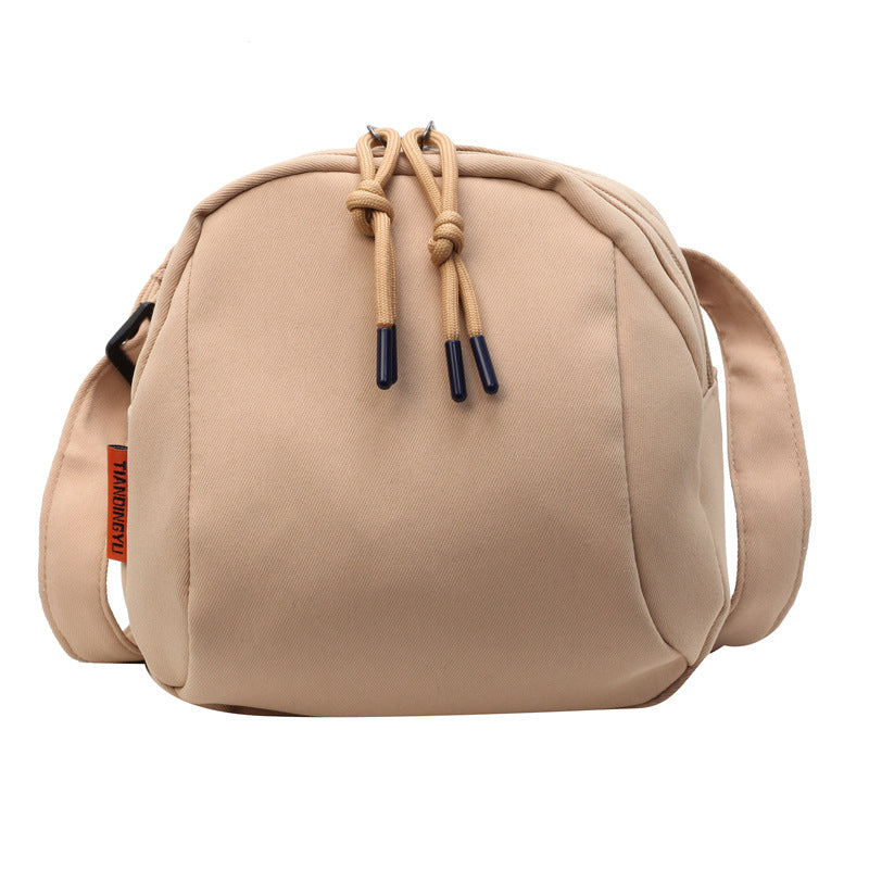 Women’s Minimal Canvas Crossbody Bucket Bag | Lightweight Casual Shoulder Handbag