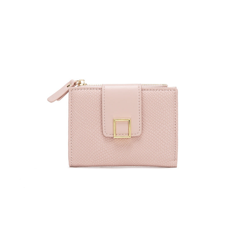 Ultra-thin Short Buckle Wallet for Women