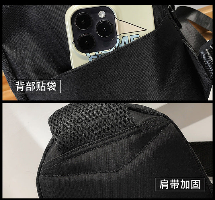 USB Charging Hard Shell Chest Bag | Anti-Theft Crossbody Sling Bag