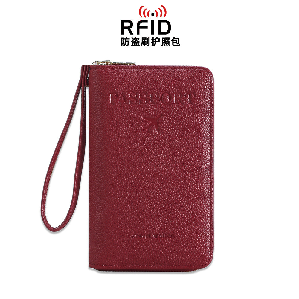 High Quality Multifunctional Passport Protective wallet with Zipper