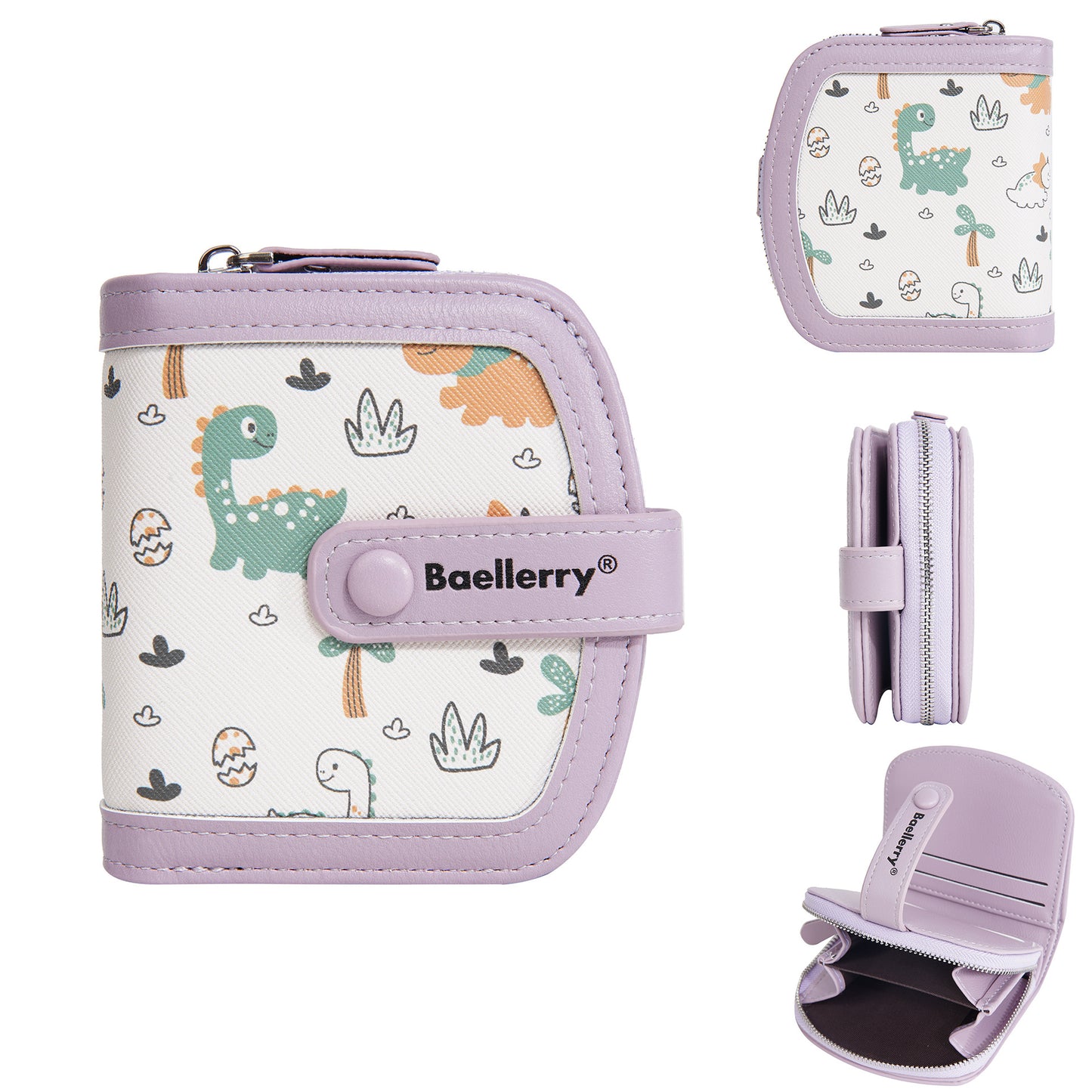 Cute Printed Compact Girls Zipper Wallet