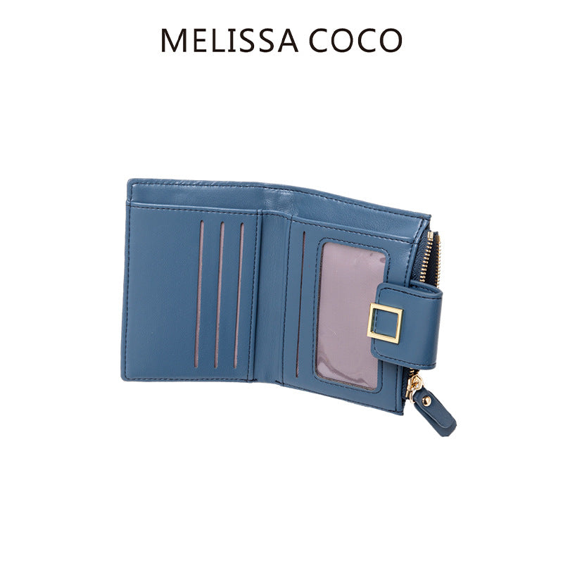 Ultra-thin Short Buckle Wallet for Women