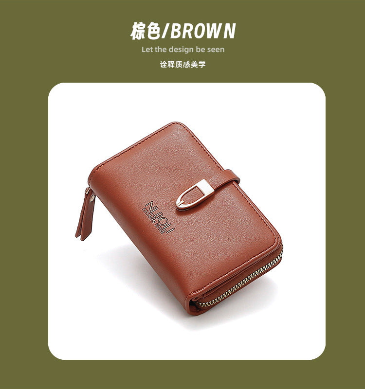 Large Capacity Daily Use High Quality Women's Zipper Wallet