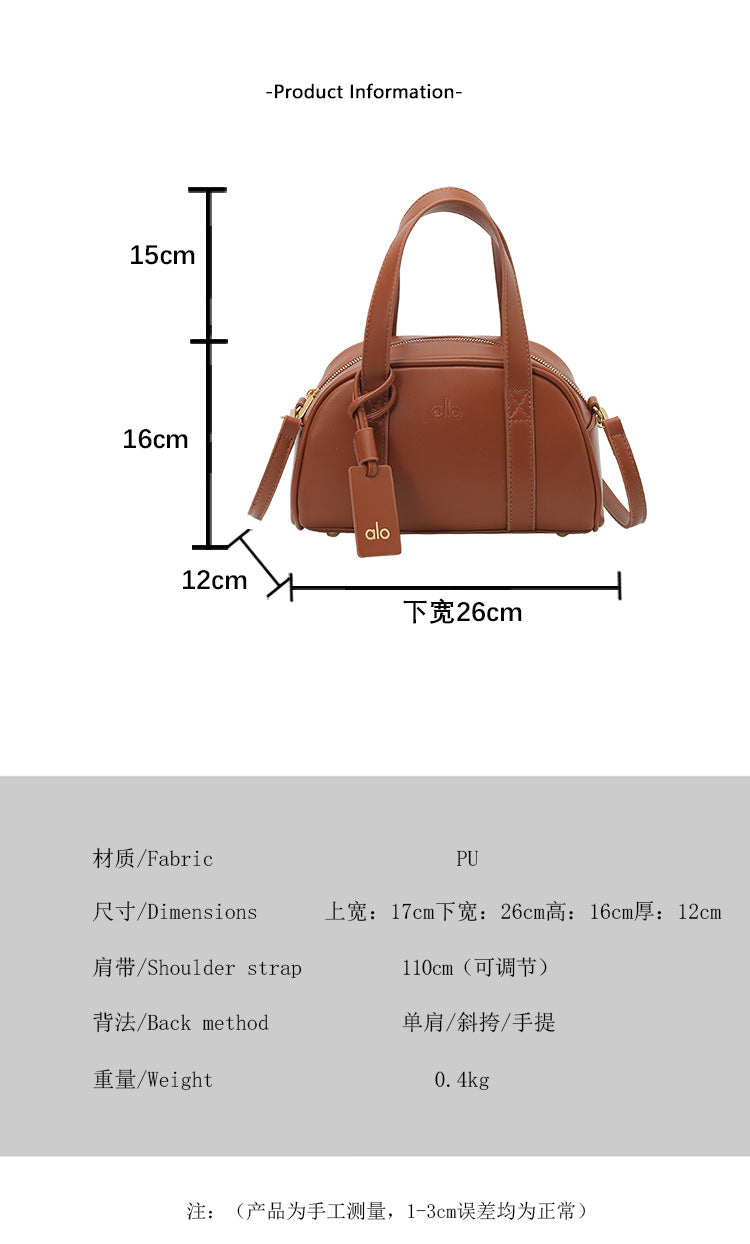 Luxury Womens Boston Handbag | Premium Retro Shoulder & Crossbody Pillow Bag