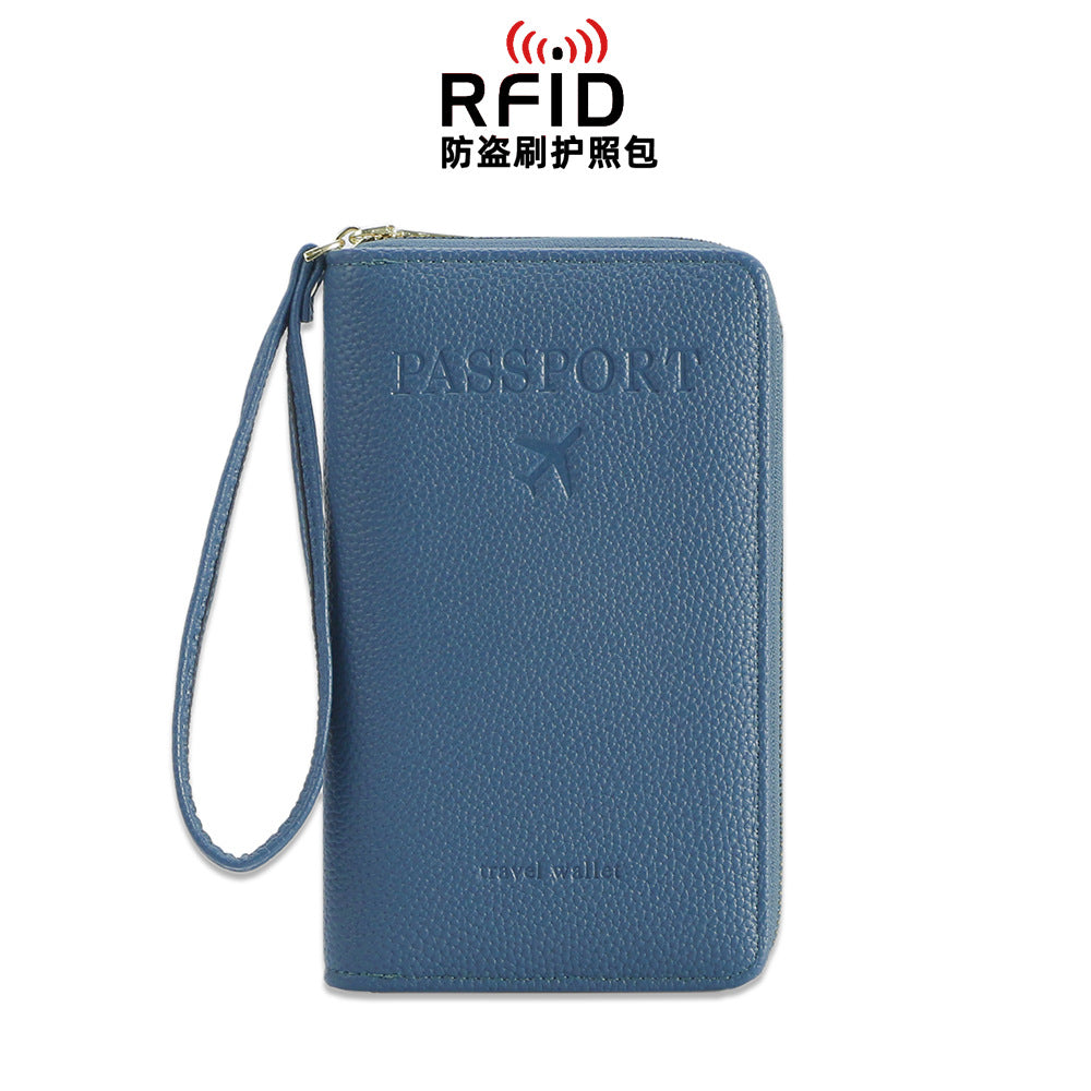 High Quality Multifunctional Passport Protective wallet with Zipper