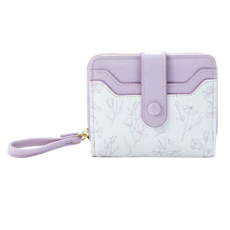 Multi Slot Bi Fold Floral Women's Wallet