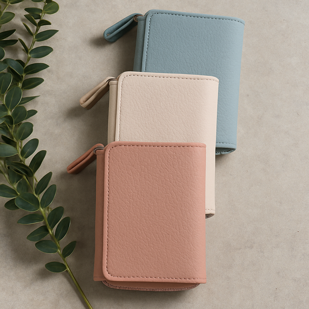 Multi-function High Quality Zipper Short Wallet for Women