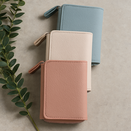 Multi-function High Quality Zipper Short Wallet for Women