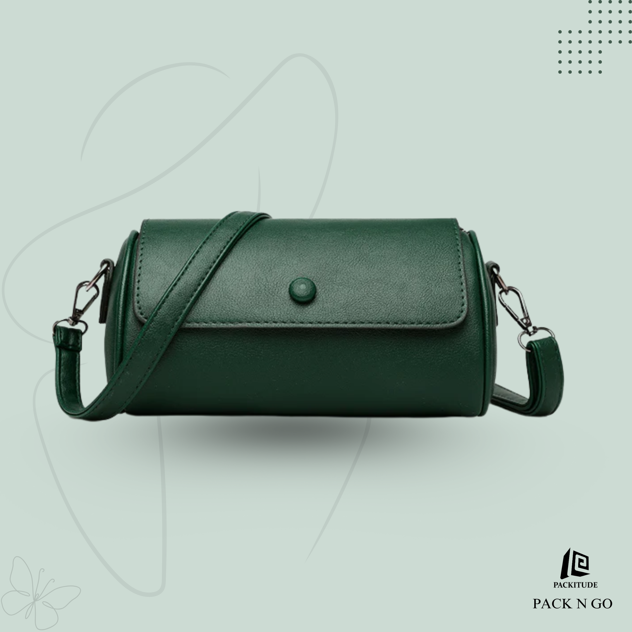 Versatile Solid Color Cylinder Shape Women's Shoulder bag