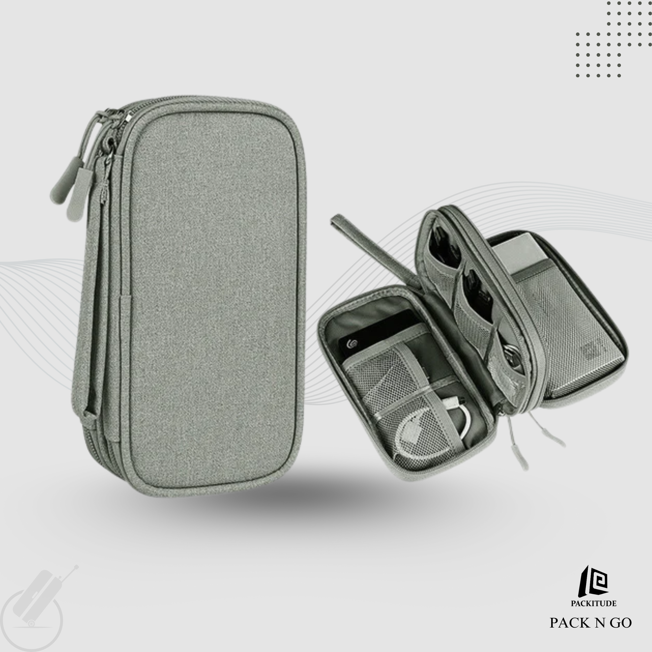 Double Layered Waterproof Accessories Organizer Bag