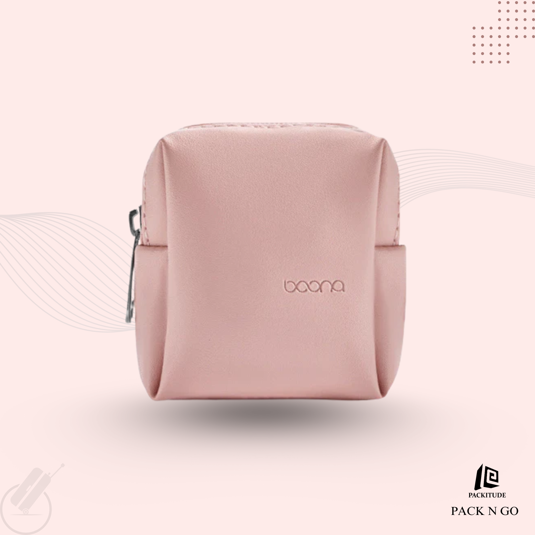 Baona PU Leather Mini Portable Multi Function Storage Bag