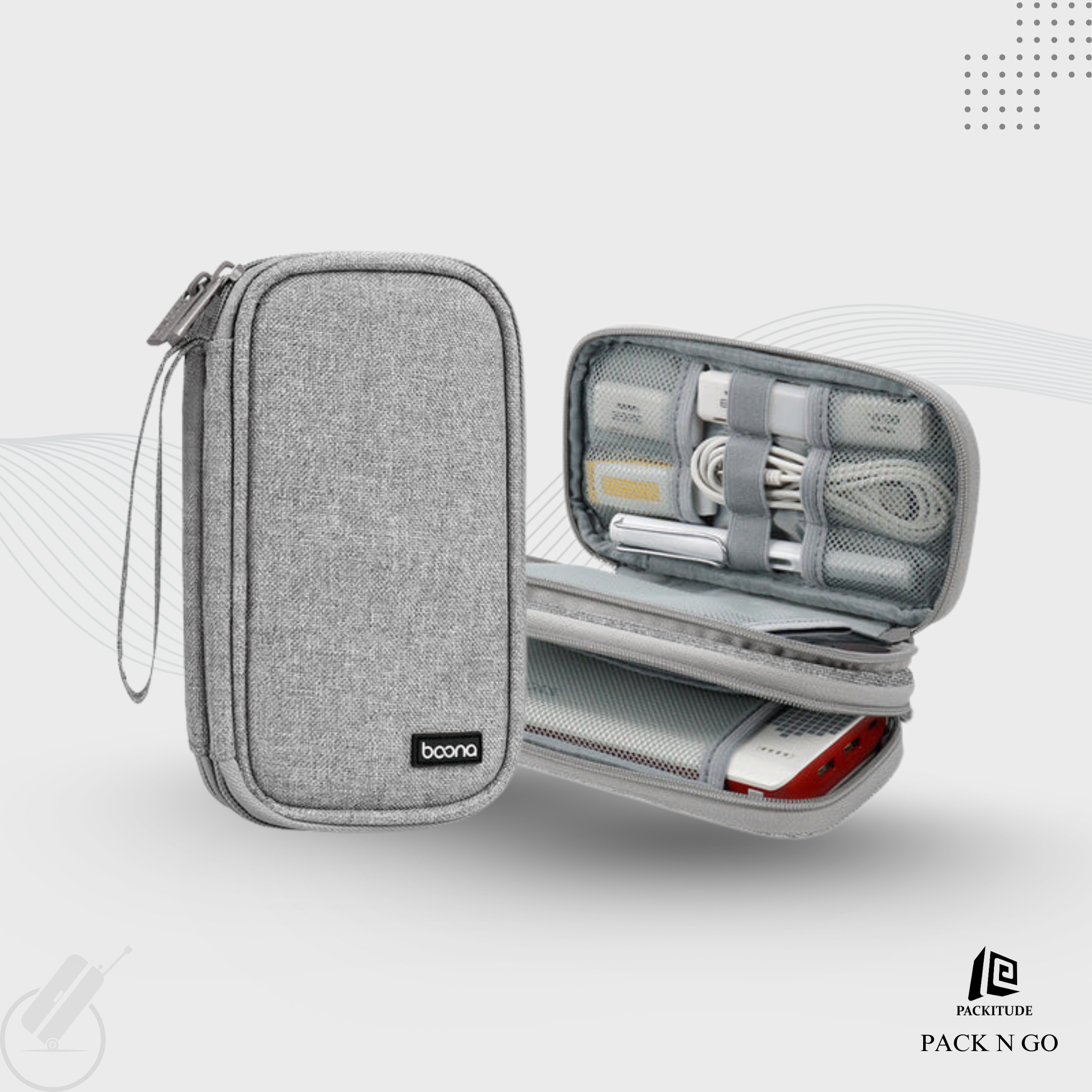 Baona Double Chambered Accessories Organizer Storage Bag