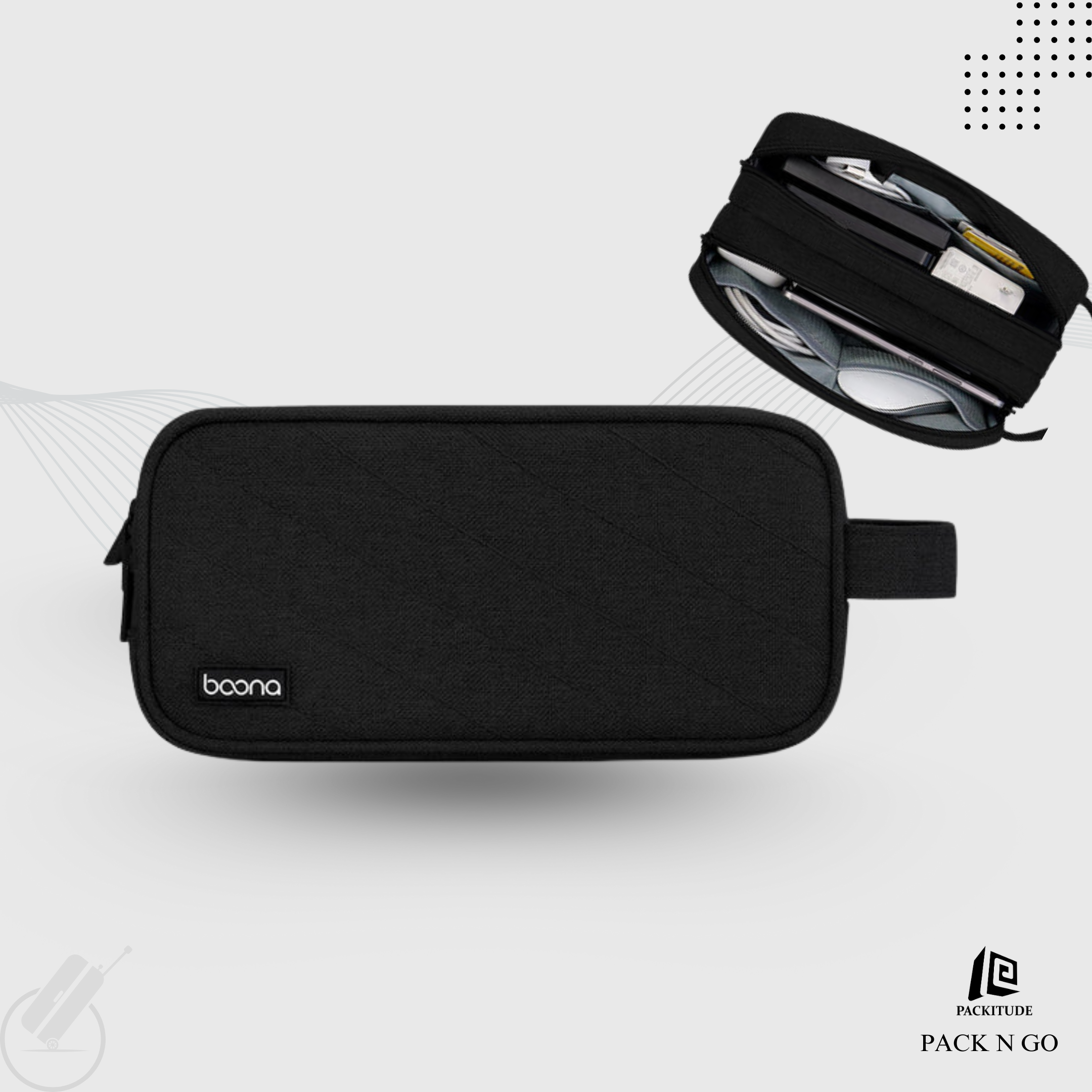 Baona Double Chambered Multi Function digital Portable Storage Bag
