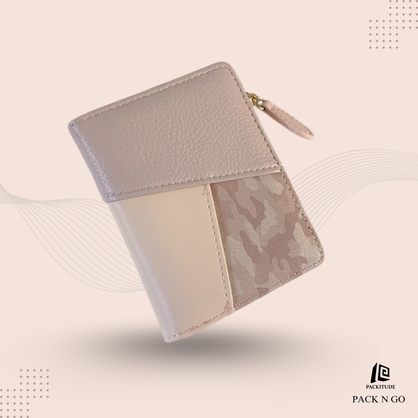 High-Quality Color Splicing Multi-Card Slot Zipper Wallet for Women