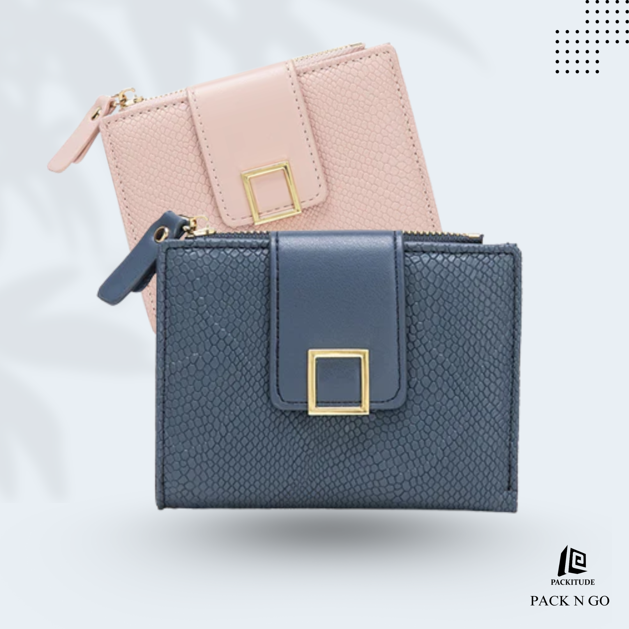 Ultra-thin Short Buckle Wallet for Women