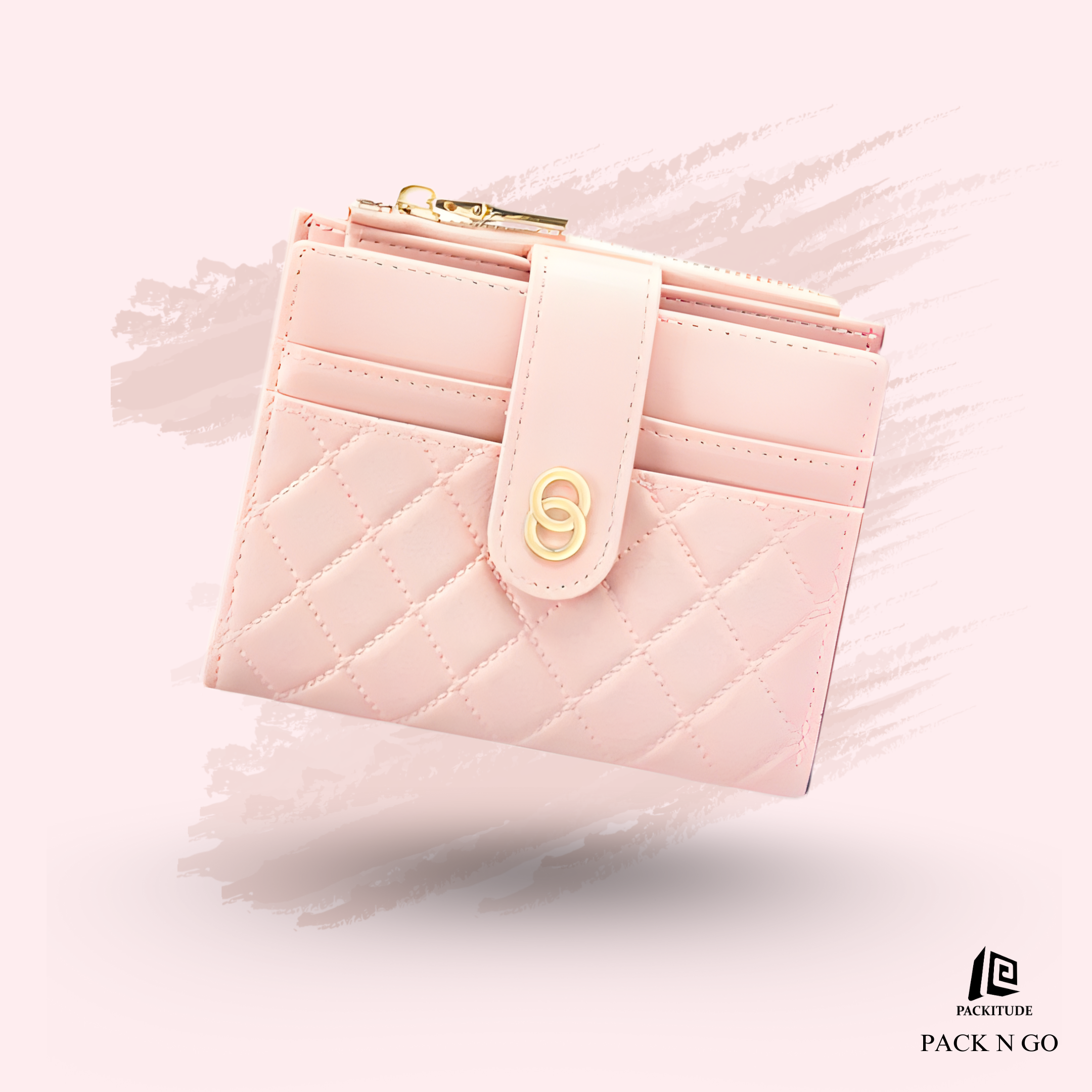 Multi-Purpose Short Belt Buckle Women's Folding Wallet