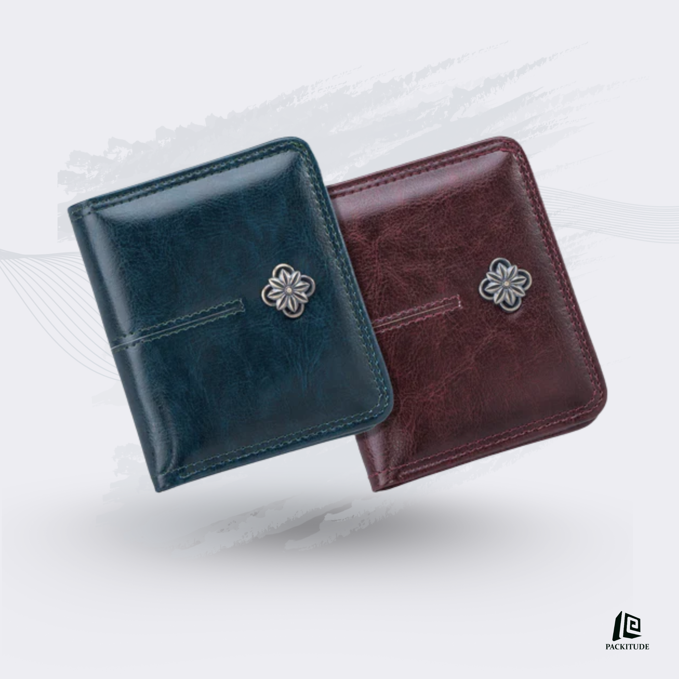 High Quality Oil Wax Leather Solid Color Multi Functional Women's Wallet