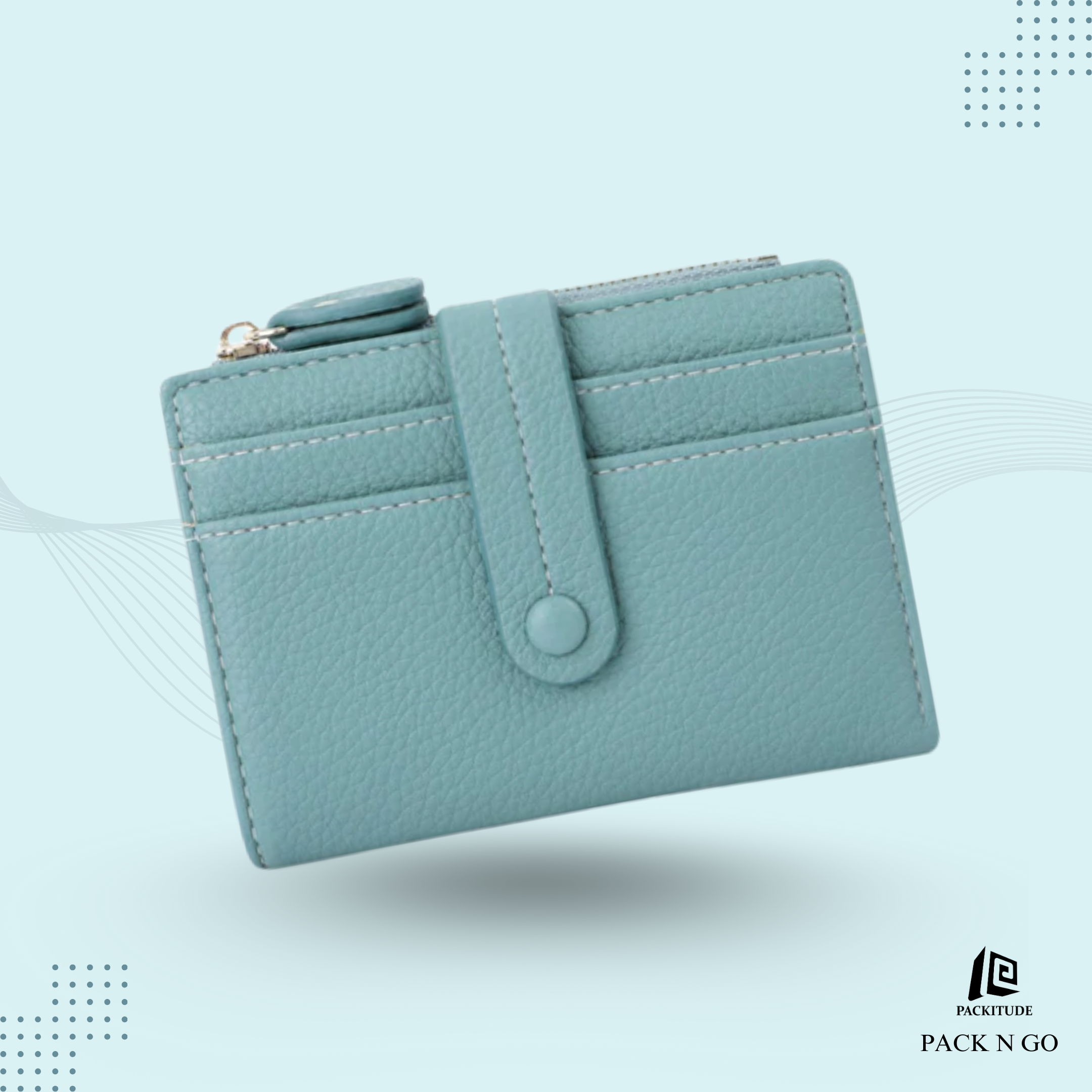 RFID Protected Lychee Pattern Clutch Wallet for Girls