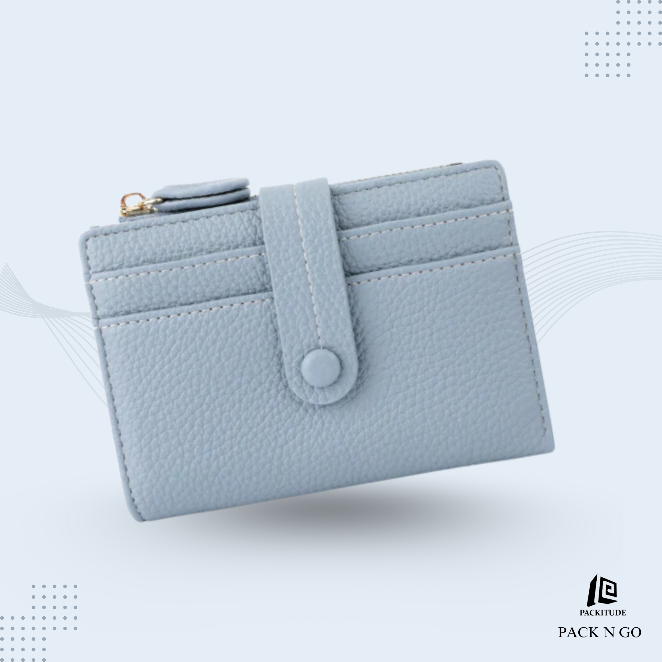 RFID Protected Lychee Pattern Clutch Wallet for Girls