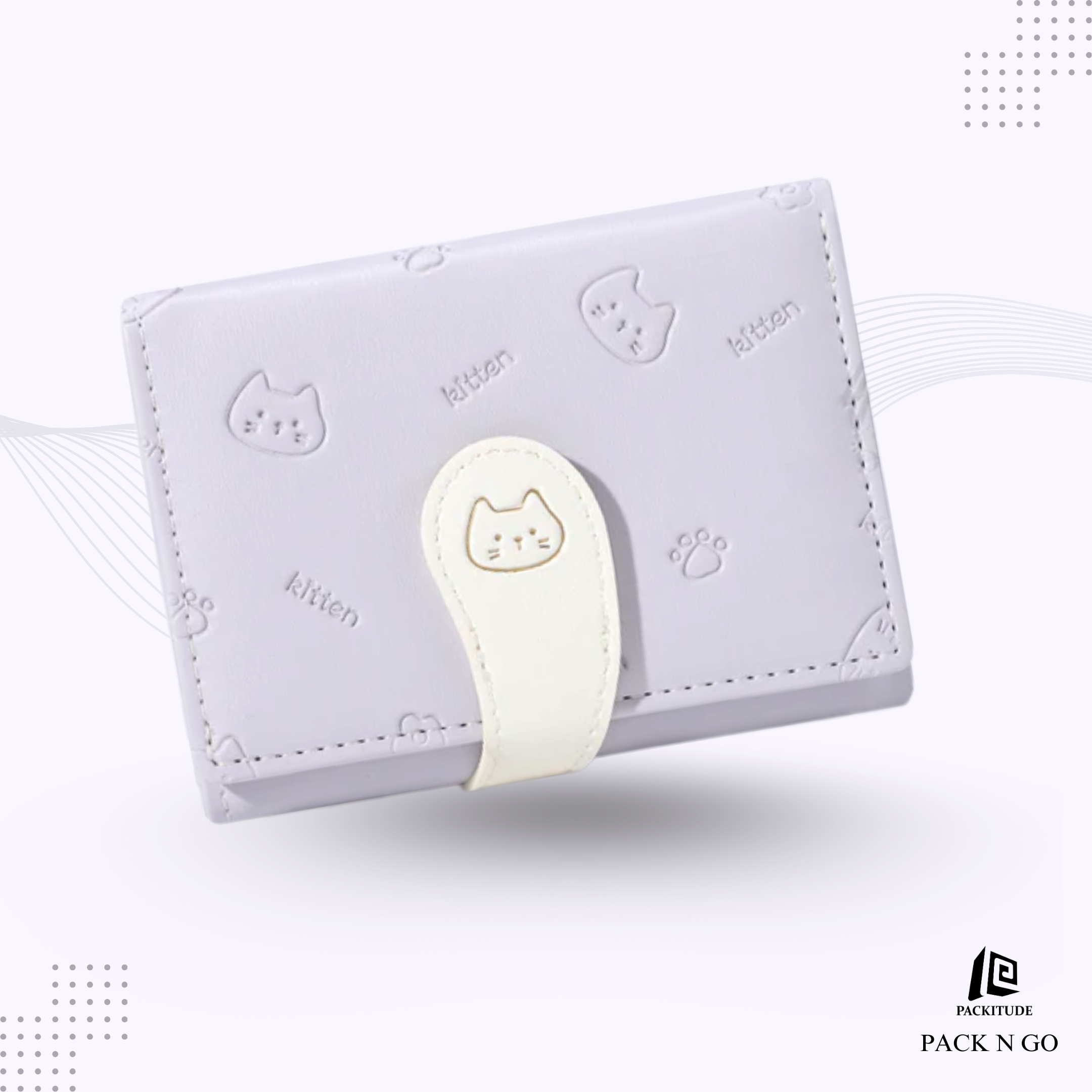 Cute Trifold Buckle Wallet for Girls