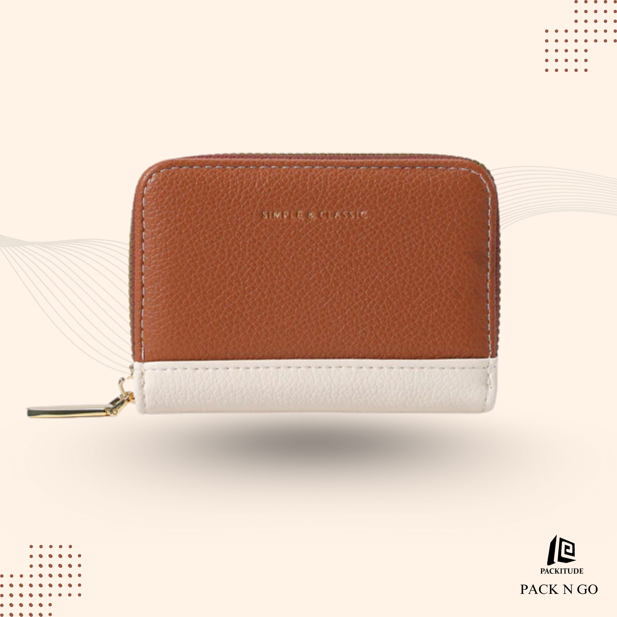Compact Handy Wallet for Female with Zipper
