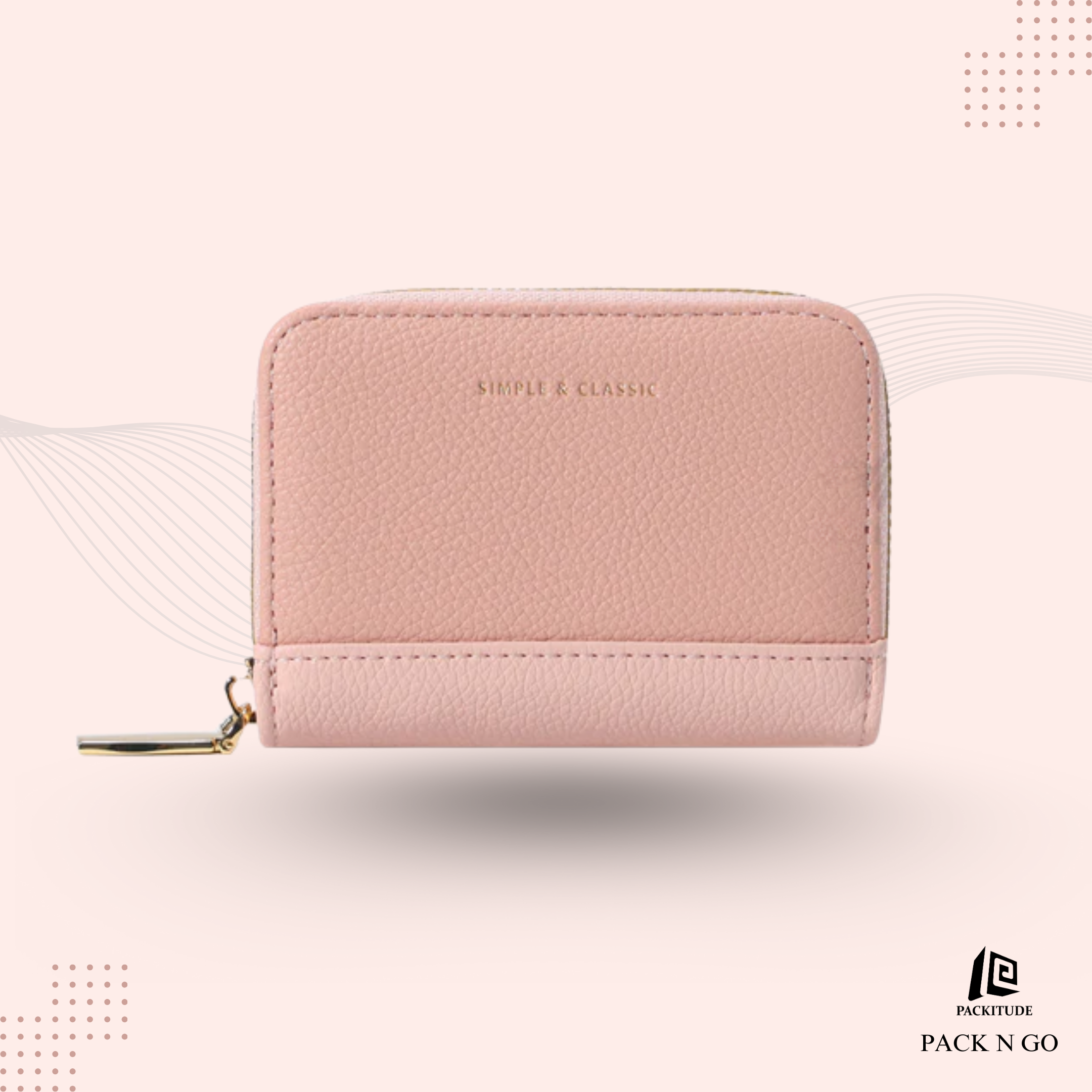 Compact Handy Wallet for Female with Zipper