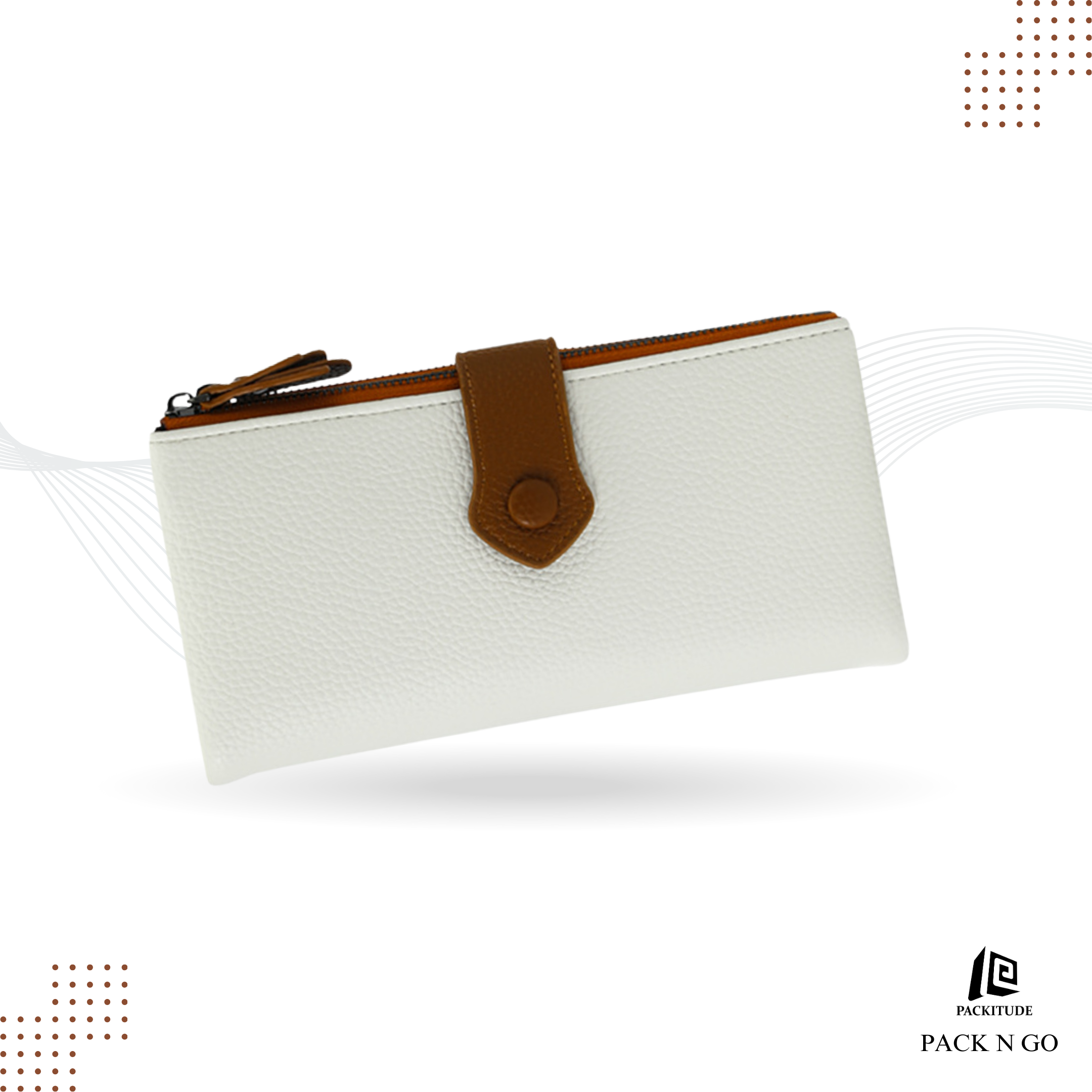 RFID Protected Pebbled Pattern Women's Clutch Wallet