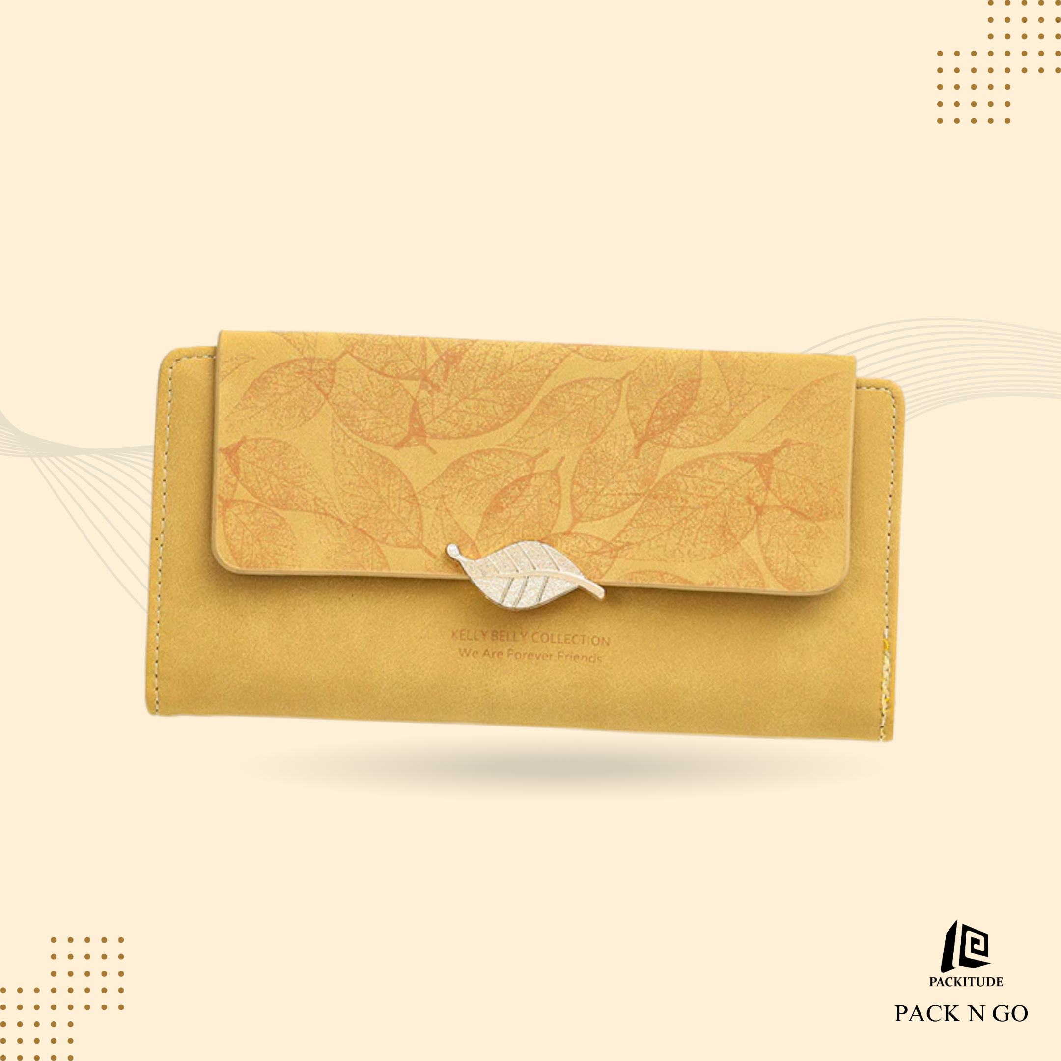 Frosted Leaf Retro Women's Clutch Wallet
