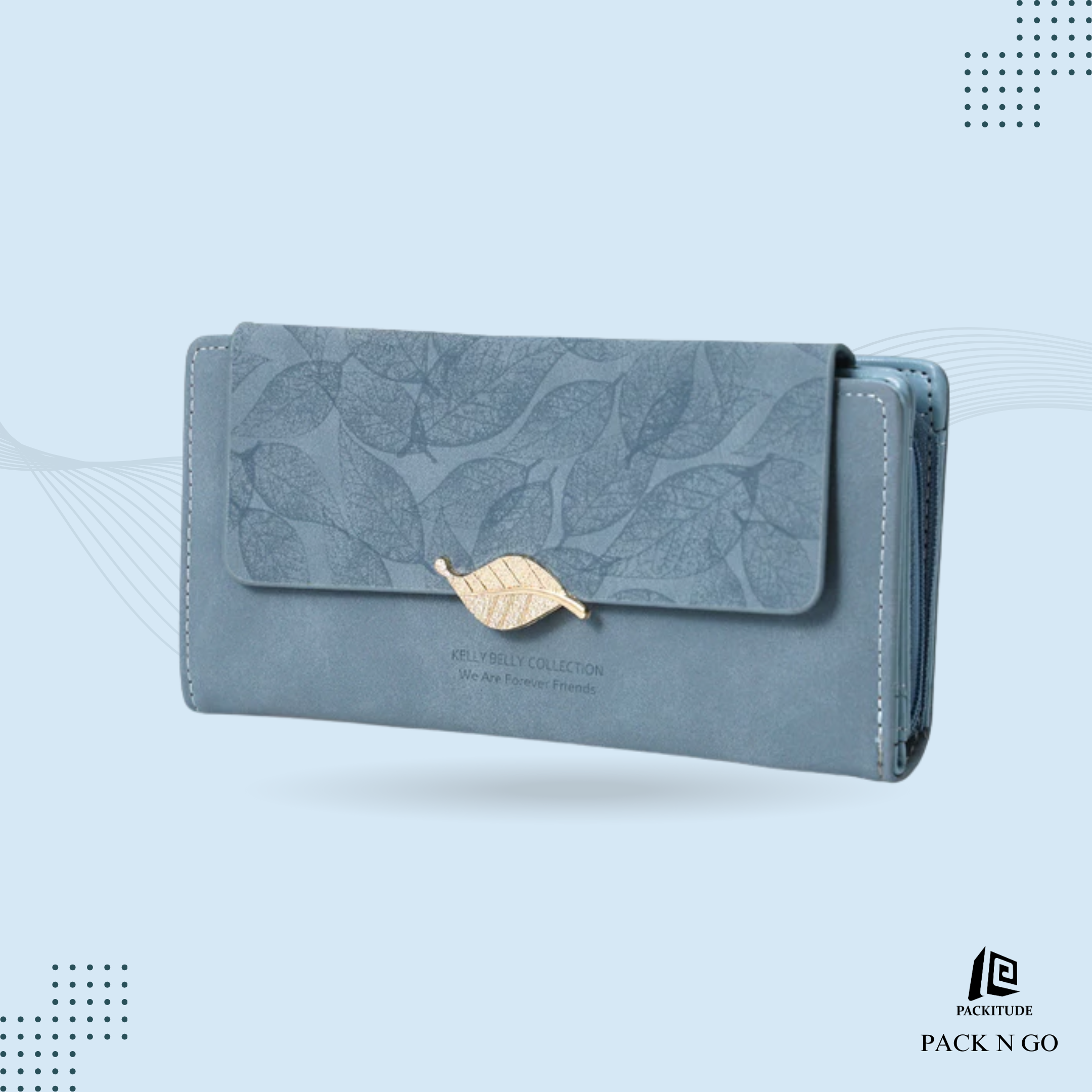 Frosted Leaf Retro Women's Clutch Wallet