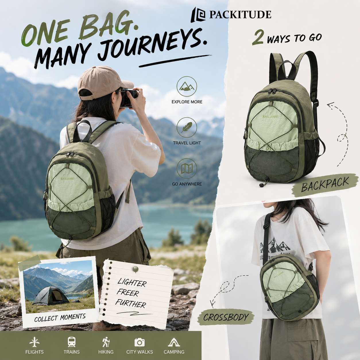 Lightweight Outdoor Mini Backpack | Water-Resistant Travel Daypack